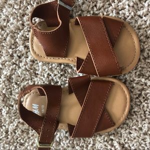 Baby brown buckle sandals H&M NWOT